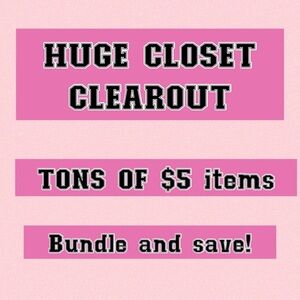 Huge Closet Clearout Sale